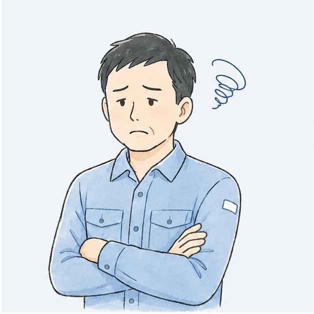 急な欠勤や変更への対応に悩む現場責任者のイラスト
